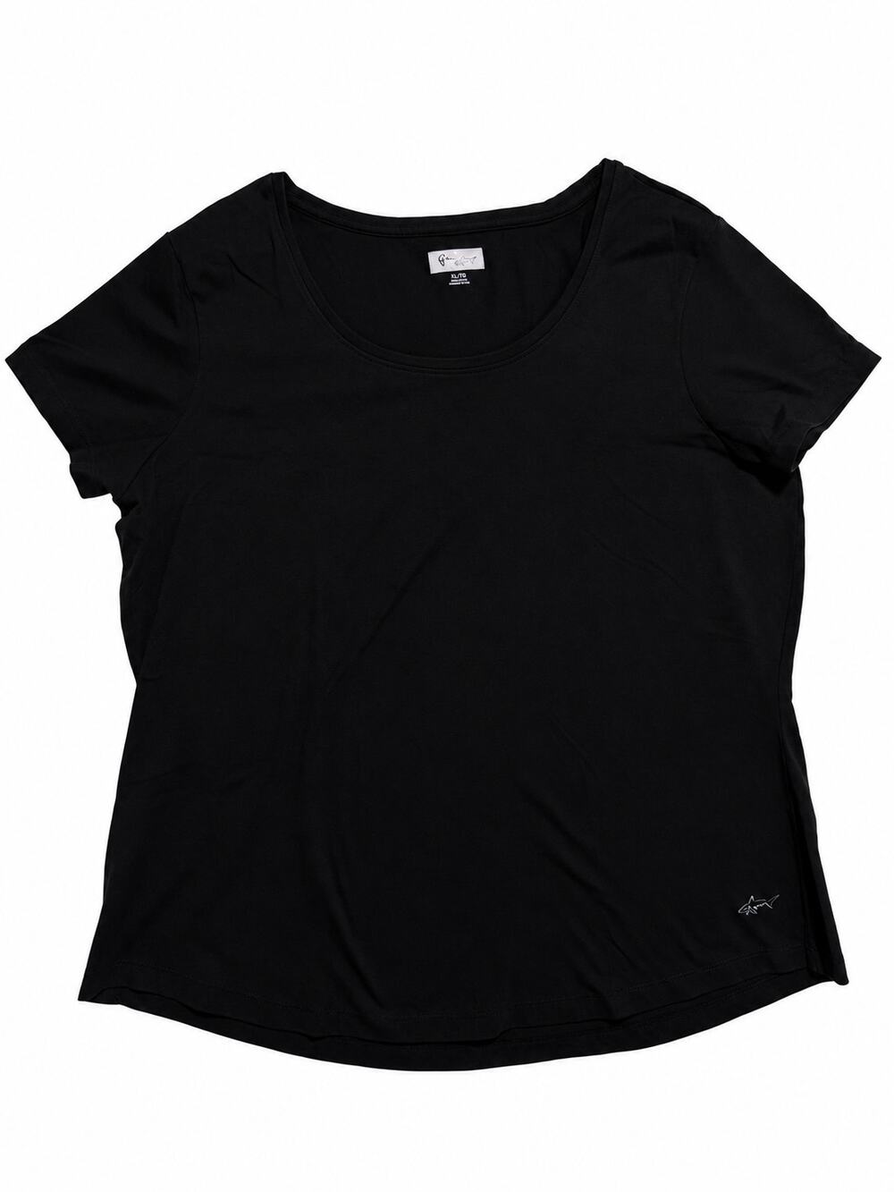Greg Norman Women’s Scoop Neck Black Tee Size XL